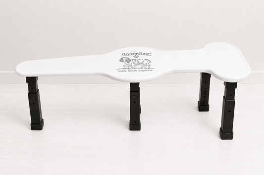 GroomRest White HDPE Support Stool
