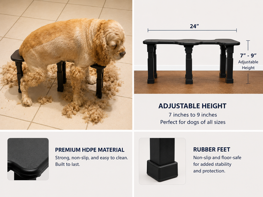 GroomRest Black HDPE Support Stool