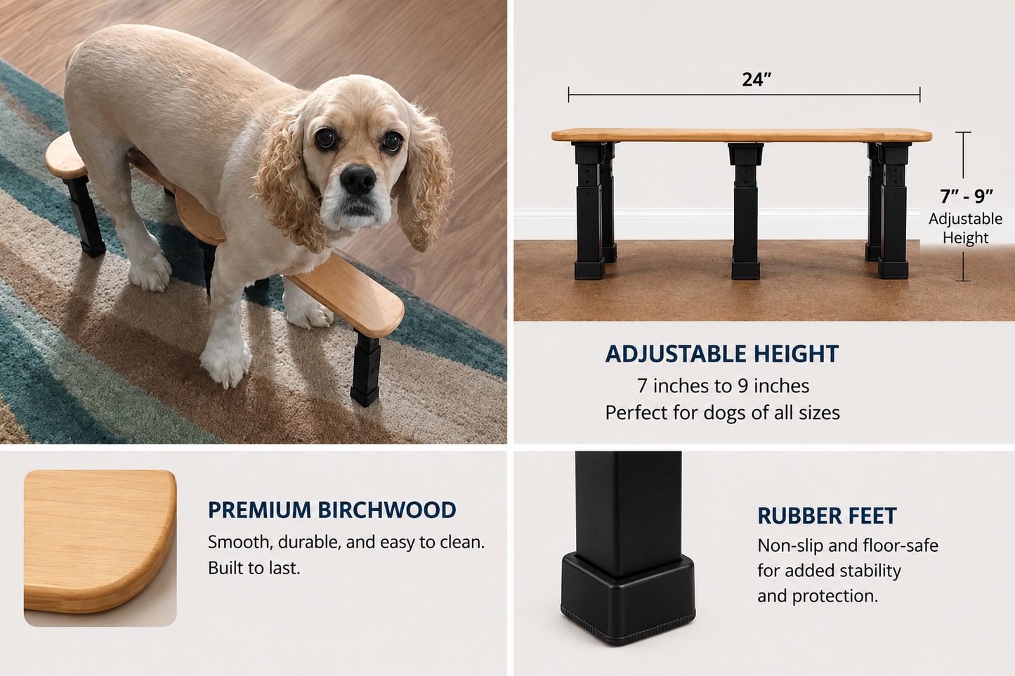GroomRest Birchwood Support Stool