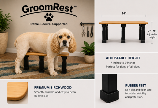 GroomRest Birchwood Support Stool